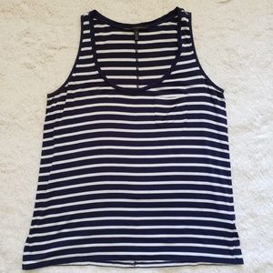 White House Black Market Striped Tank Top